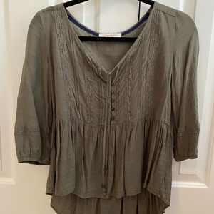 Dark green blouse!